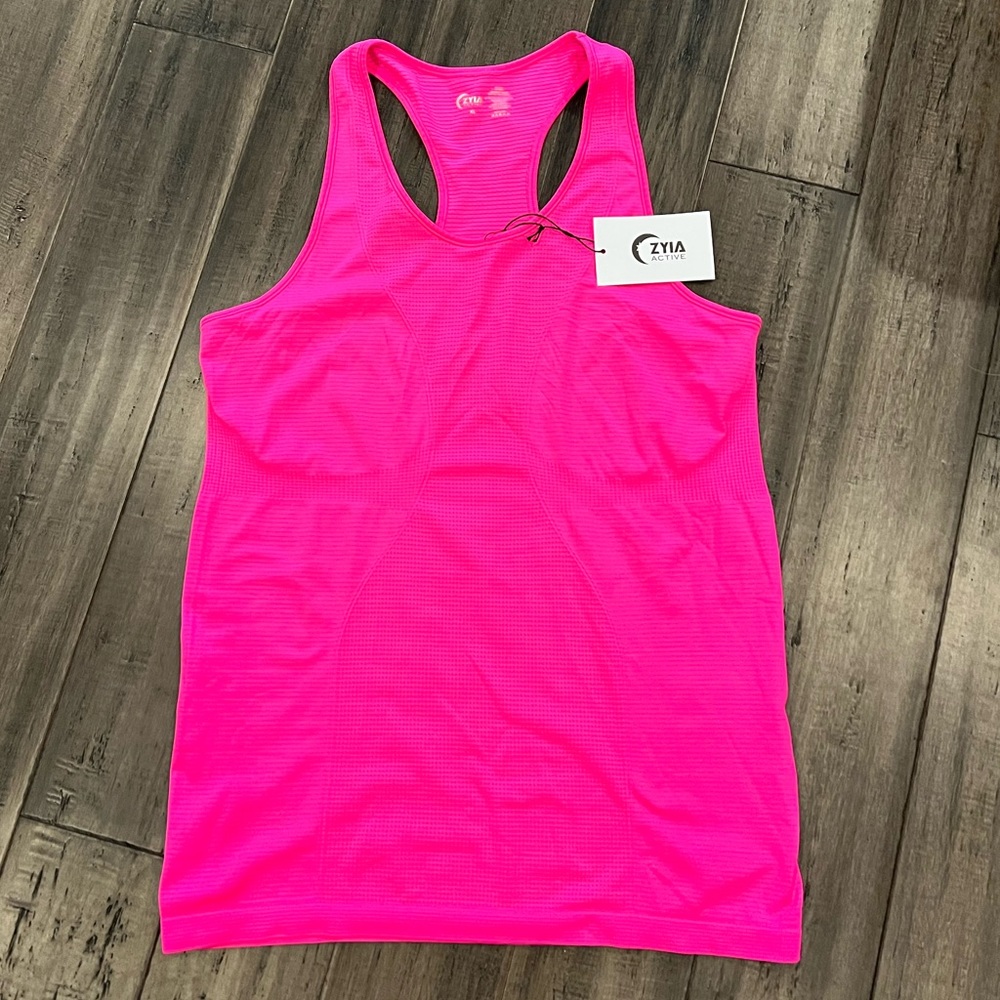Zyia hot pink copper charged tank XL, New with tag!